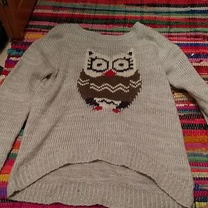 Knit owl sweater